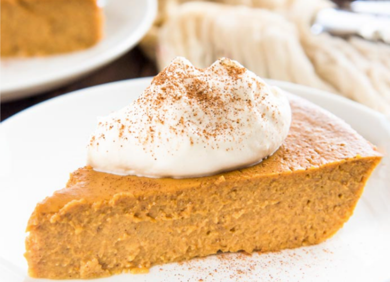 Homemade Crustless Pumpkin Pie